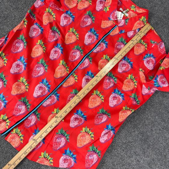 Foxcroft Charlie Plus Strawberry Delight Long Sleeve Shirt NWT Size 16W - Picture 6 of 8